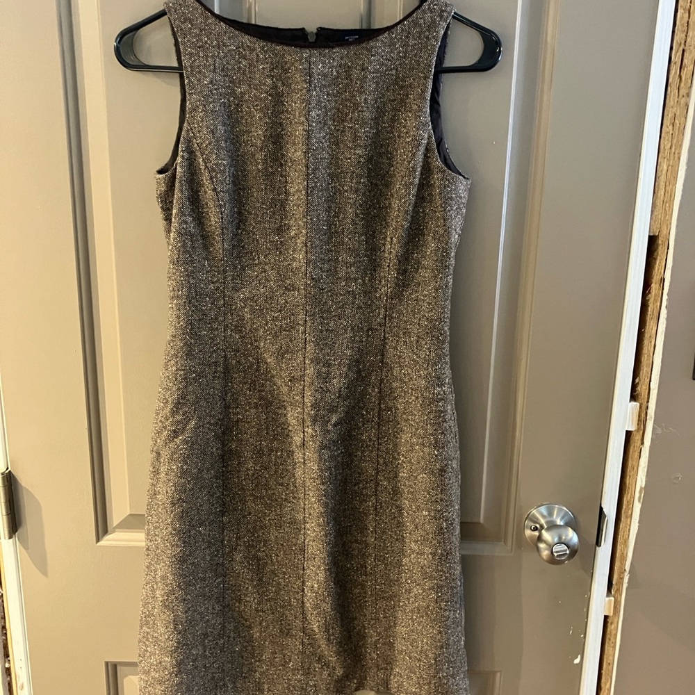 Ann Taylor Brown Wool Blend Sleeveless Dress Size 2
